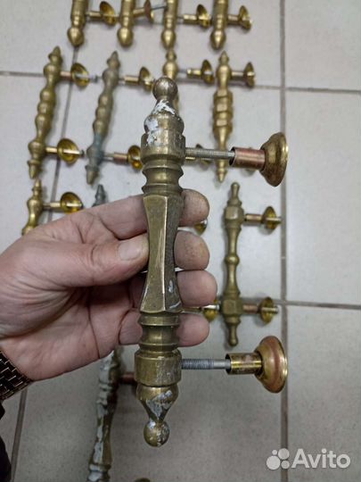 Ручки бронзовые дверные.старинные