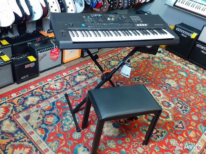 Синтезатор yamaha psr e473 со стойкой и банкеткой