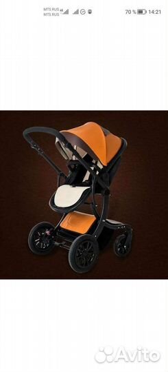 Коляска 2 в 1 эко кожа