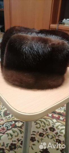 Норковая шапка мужская бу