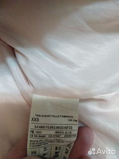 Куртка Benetton для девочки 3-4 года, рост 100 см