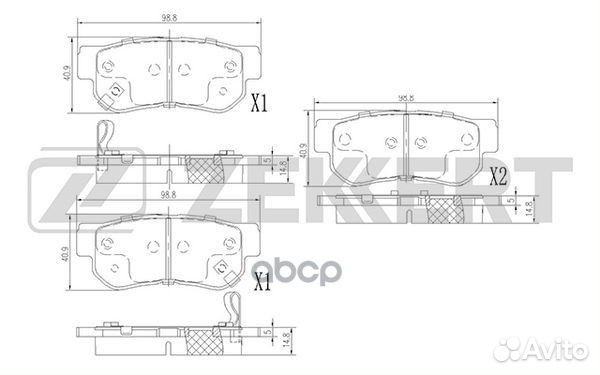 Колодки задние Hyundai/Zekkert/ BS1803 Zekkert