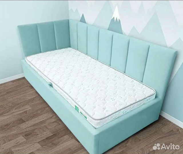 Детская кровать антивандальный велюр