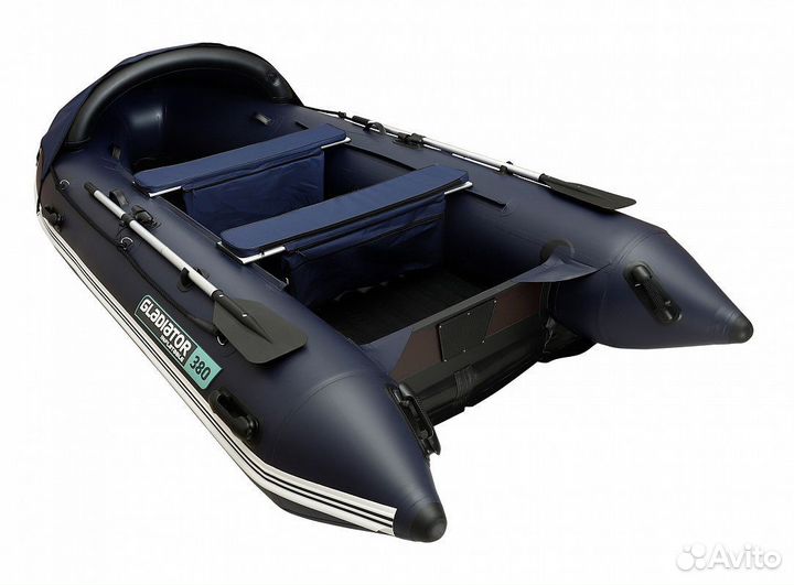 Моторная лодка gladiator E380PRO темно-синий