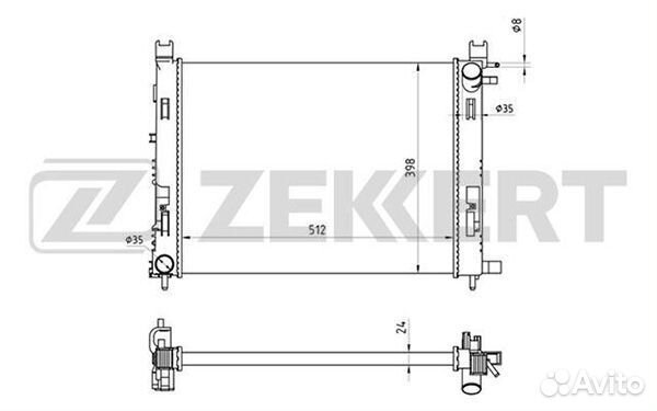 Радиатор двс Dacia Dokker 2012- MK1353