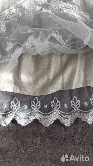 Платье снежинки, ободок, болеро