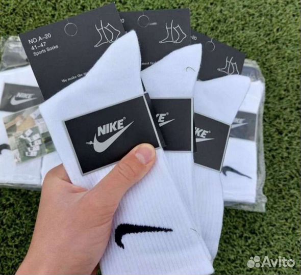 Носки Nike высокие белые
