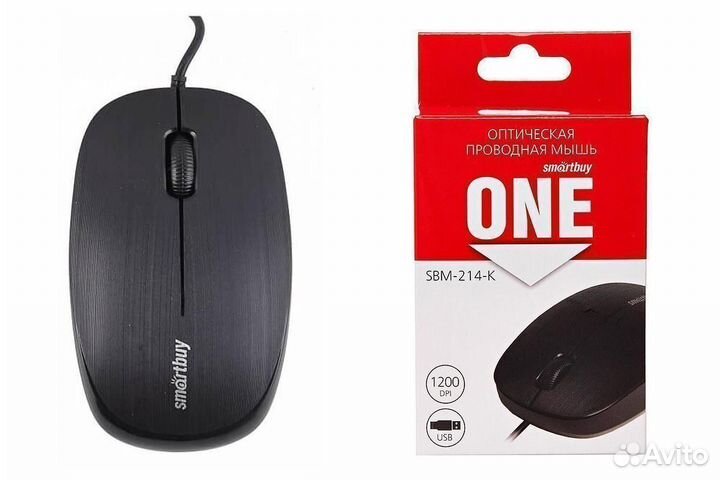 Мышь компьютерная проводная SmartBuy SBM-214-K