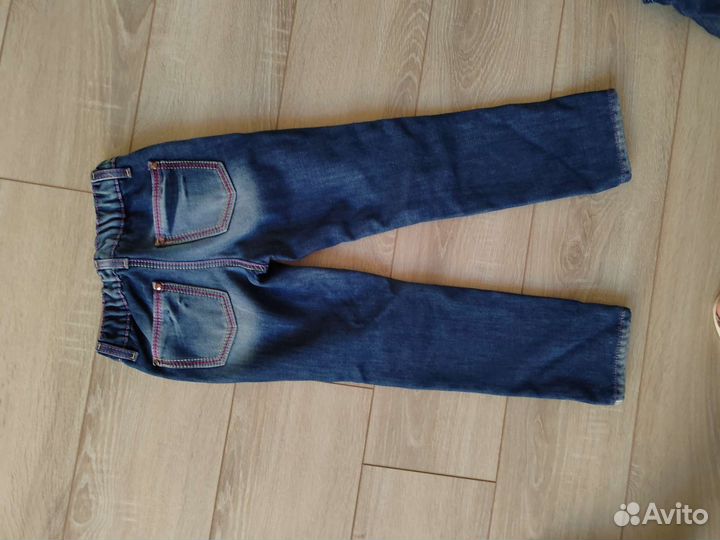 Джинсы утепленные для девочки 128