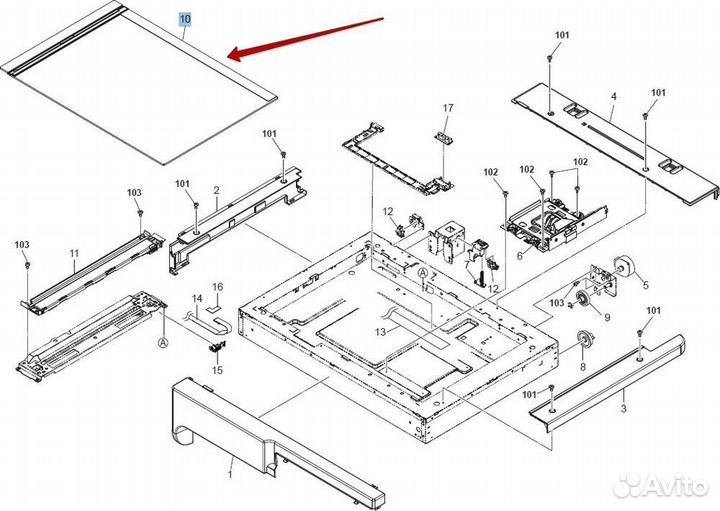 Стекло Kyocera 302K394550 1355027
