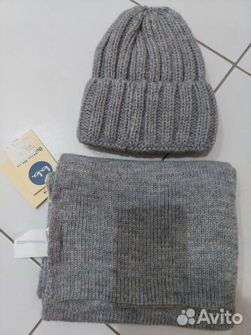 Комплект шапка+шарф, женские, новые