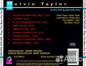 Melvin Taylor Plays The Blues For You CD-R Russia