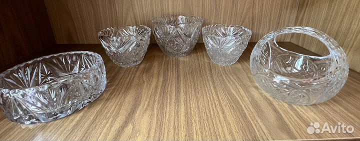 Хрустальные конфетницы/салатники