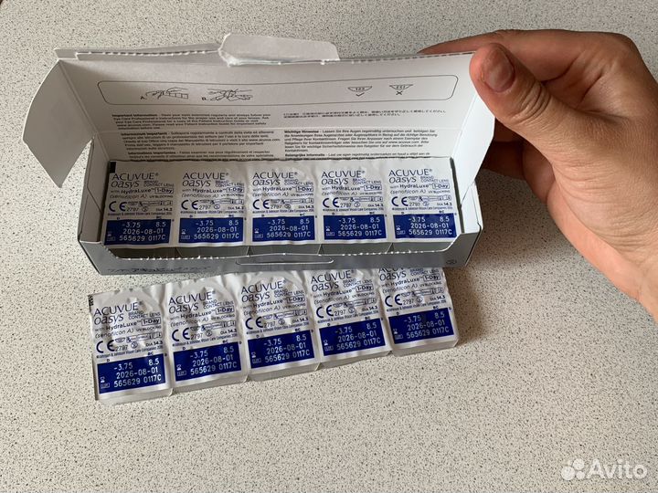 Линзы контактные acuvue oasys 1 day -3.75