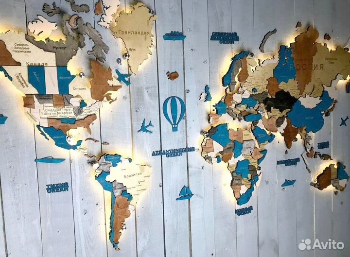 Деревянная карта России