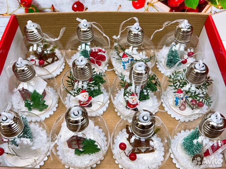 Елочные игрушки (новогодний светящийся шар)