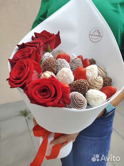 Букет из клубники в шоколаде