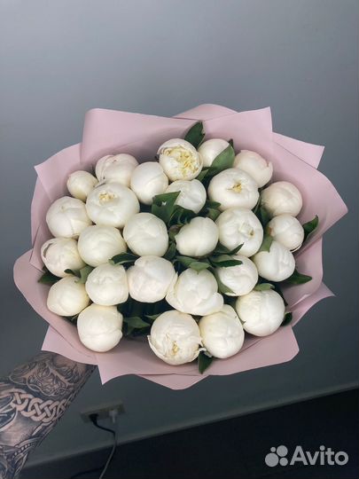 Цветы пионы букет