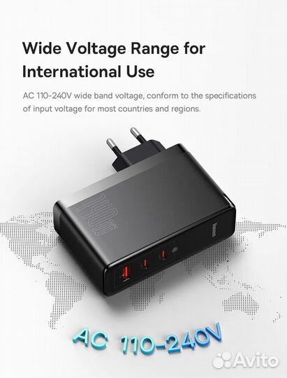 Зарядное устройство Baseus GaN5 Pro 140W