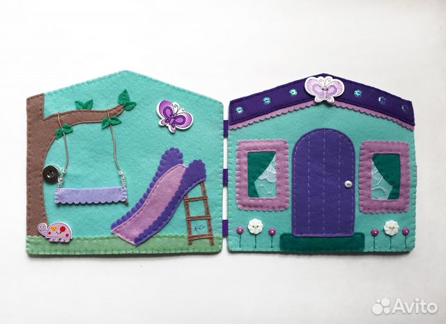 Кукольный домик - книжка из фетра ручной работы