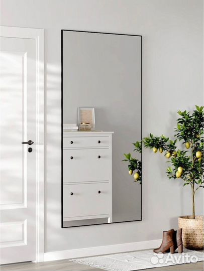 Дизайнерское Зеркало лофт стиль в черной раме 60*1