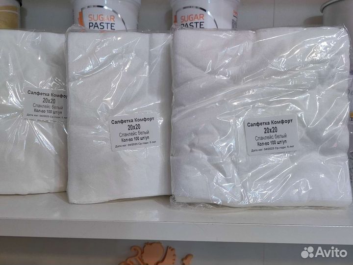 Безворсовые салфетки 20*20 №100