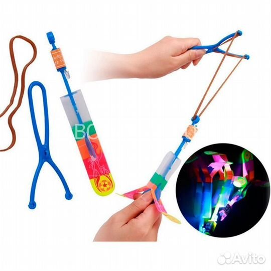 Вертолетик на рогатке средний оптом (качество LUX