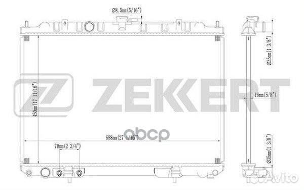Радиатор охл. дв. Nissan X-Trail (T30) 01- mk-1