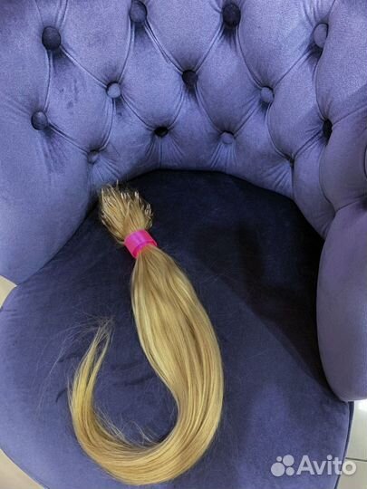 Волосы для наращивания 60 см блонд