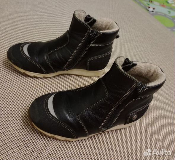 Ботинки из натуральной кожи, 28 размер (17,5 см)