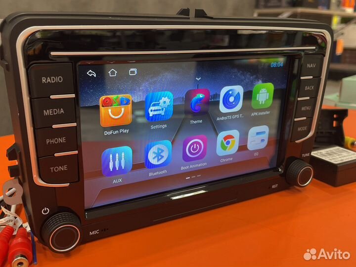 Штатная магнитола на volkswagen skoda seat