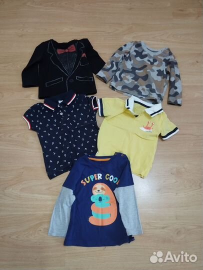 Детские вещи пакетом мальчика на возраст 1-2,5 г