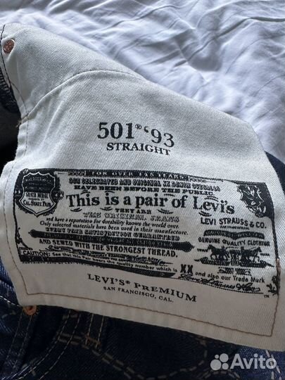 Джинсы Levi's x A Bathing Ape 501'93 Оригинал