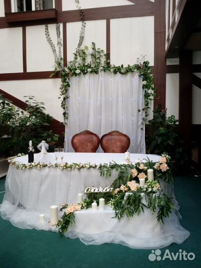 Оформление свадебного зала, выездная регистрация