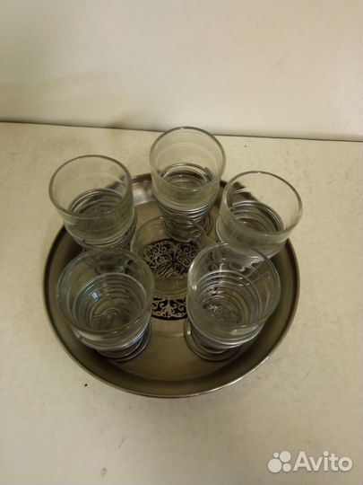 Набор рюмки подстаканники Москва СССР