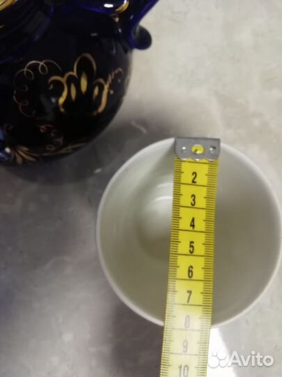 Гжель чайный набор чайник кружки сервиз