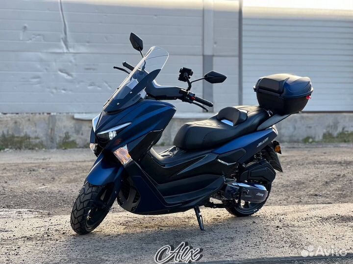 Скутер Jilang Max Pro черный/синий/матовый