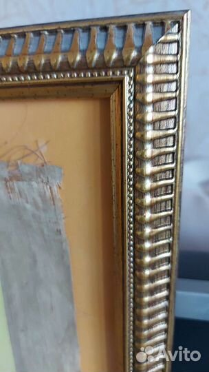 Картина на папирусе в багетной рамке