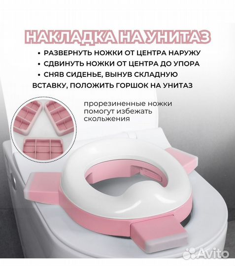 Складной дорожный горшок накладка на унитаз