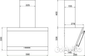 Каминная вытяжка Elikor Титан 60Н-430-К3Д нержавею