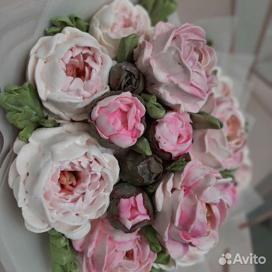 Букет съедобный из зефирных пионов