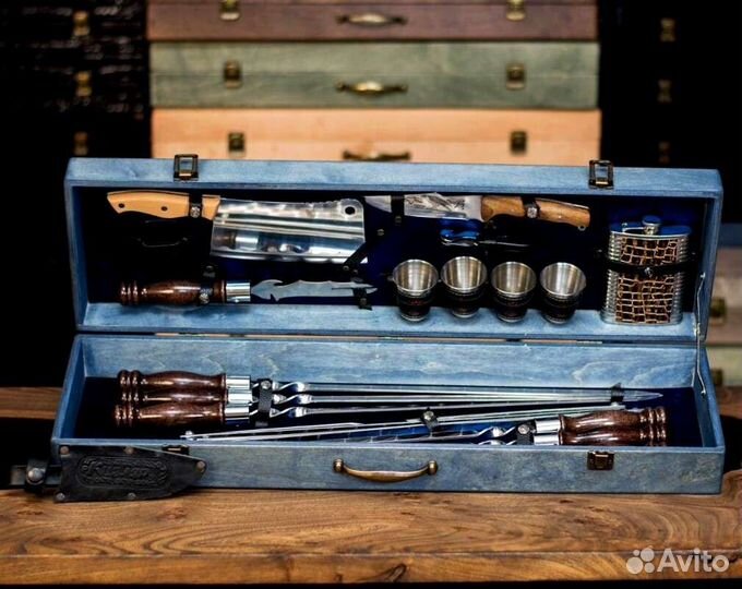 Подарочный набор для шашлыка в футляре