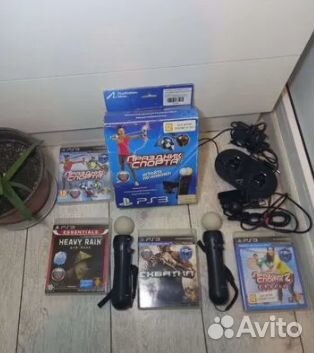 Игровой комплект move для ps3 с ориг зарядкой