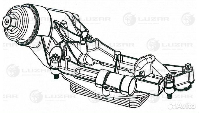 Радиатор масл. в сборе Chevrolet Cruze 1.6i/1.8i