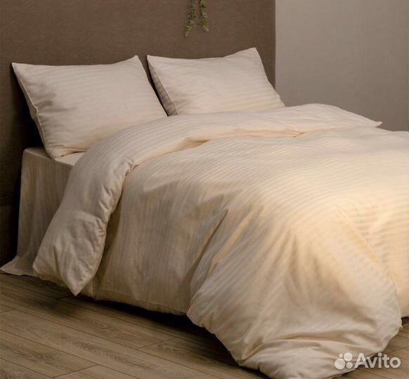 Постельное новое двуспальное Страйп Сатин