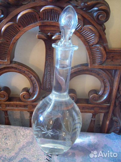 Шикарный Графин для вина, притертая пробка СССР