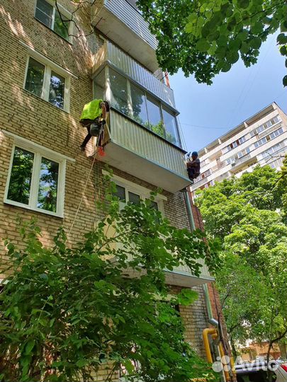 Мытье окон альпинисты,чистка снега с крыши
