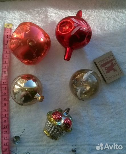 Елочные игрушки СССР - шары. Цена за все