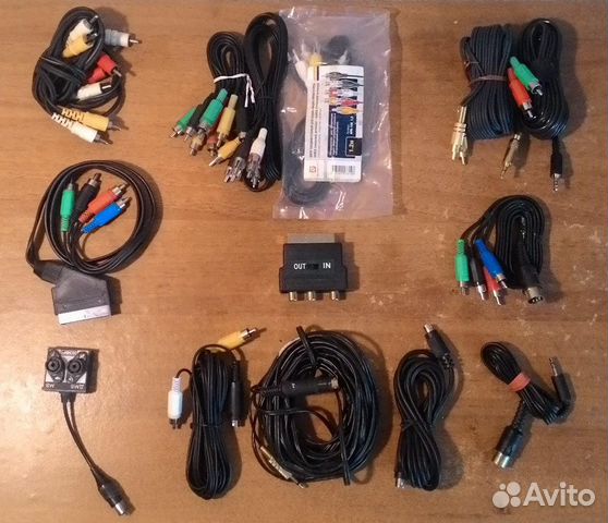 Кабели шнуры тюльпаны джек пк тв