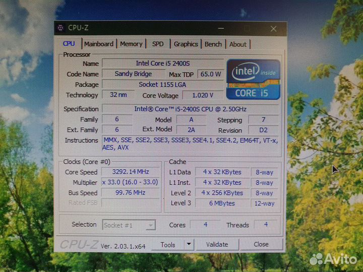 Intel Core i5-2400S Sandy Bridge LGA1155, 4 ядра